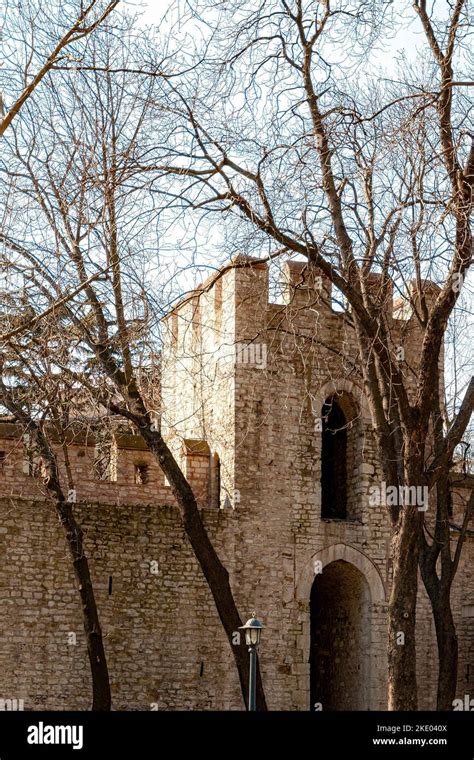 An entrance gate in the ancient city wall in Istanbul Stock Photo - Alamy