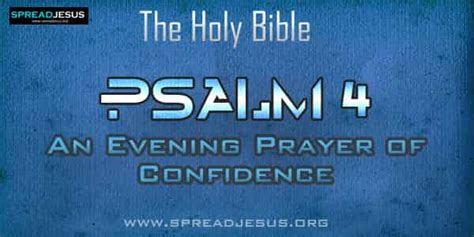 Psalm 4 An Evening Prayer Of Confidencea Psalm Of David From The