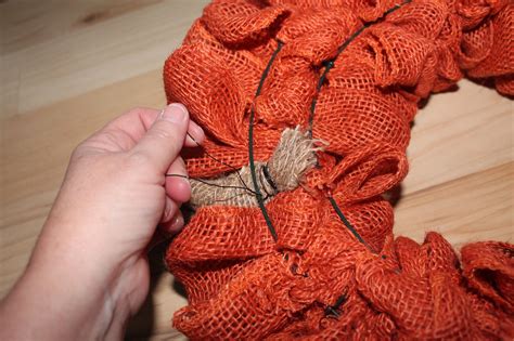 Diy Burlap Pumpkin Fall Wreath Burlap Pumpkins Burlap Pumpkin Wreath Fall Burlap Wreath