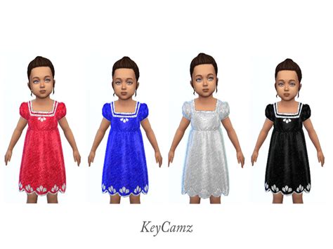 The Sims Resource Keycamz Toddler Girls Dress 0124