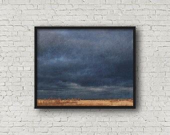 Items similar to Storm Clouds Landscape Art Watercolor Print of my ...