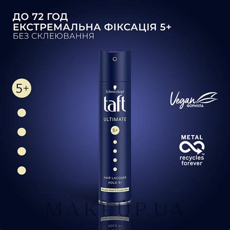 Taft Ultimate 5+ Hairspray - Лак для волос "Ultimate", экстримальная ...