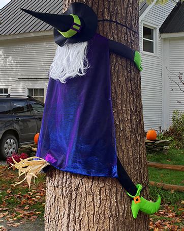 Amazon Crashing Witch Into Tree Large Halloween Decor Outside 64