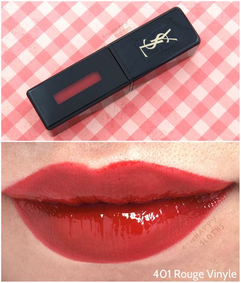 Yves Saint Laurent YSL Vinyl Cream Lip Stain In 401 Rouge Vinyle