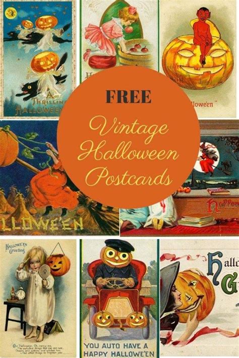 Vintage Halloween Postcards for Festive Decorations and Crafts