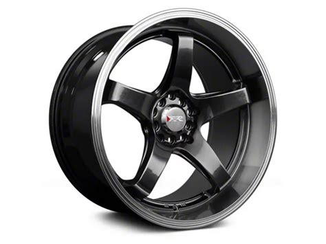 Xxr Mustang 555 Chromium Black With Machined Lip Wheel 17x8 35mm