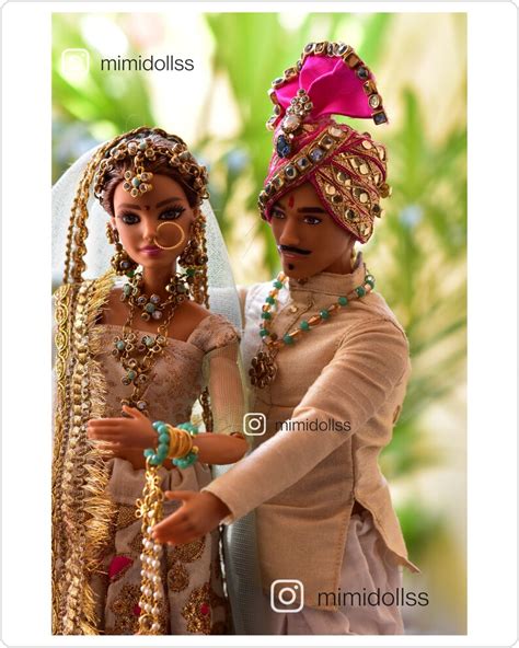 Indian Bride Groom Dolls Etsy