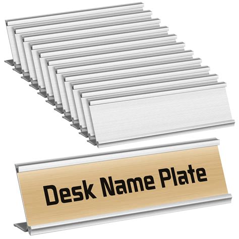 Buy Pack Aluminum Desk Name Plate Holder Personalized Name Plates