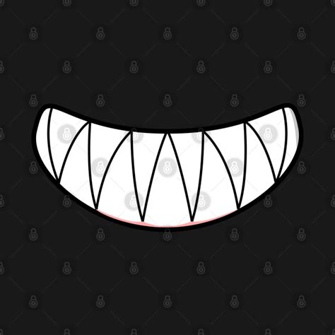 Creepy Monster Teeth Smile Creepy Smiling Monster Teeth T Shirt