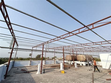 Plates Slabs Hot Dip GI MS Solar Plant Structure Fabrication Service In Surat For House Rs