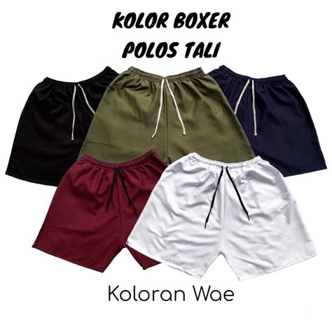 Jual Celana Kolor Boxer Polos Tali Pria Wanita Short Pants Shopee