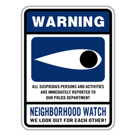 Wnwb Warning Neighborhood Watch Hall Signs