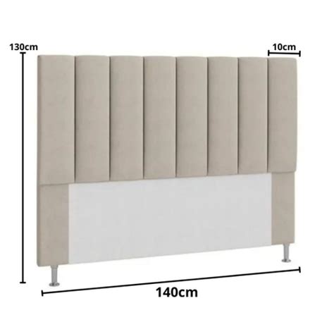 Cabeceira Estofada Cama Box Casal 140 Cm Carla Suede Bege Submarino