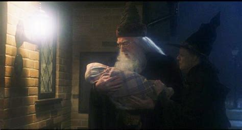 Dumbledore And Professor McGonagall Deliver The Infant Harry Potter To