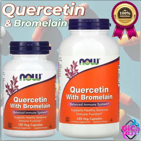 NOW Foods Quercetin With Bromelain 120 0r 240 Veg Capsules Lazada PH