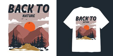 Back To Nature T Shirt Design And Sticker Vector Art At Vecteezy