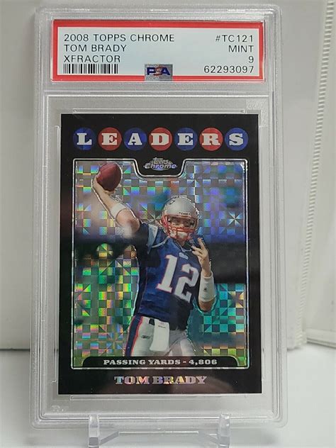 2008 TOPPS CHROME TOM BRADY XFRACTOR SP PSA 9 MINT TC121 THE GOAT