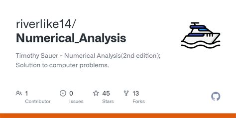 Github Riverlike14 Numerical Analysis Timothy Sauer Numerical Analysis 2nd Edition