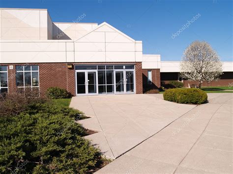 Exterior of a modern school Stock Photo by ©cfarmer 2463155