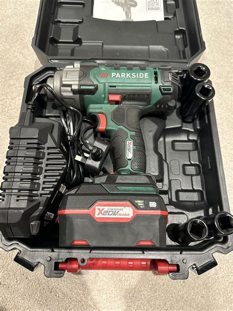 Parkside V Cordless Vehicle Impact Wrench Passk Li B Battery