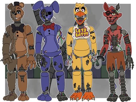 Fnaf 2 withered designs by pupperet on DeviantArt