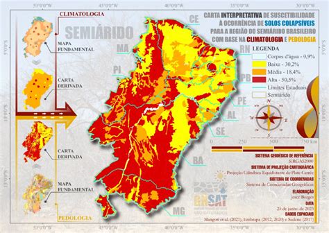 Carta de suscetibilidade à ocorrência de solos colapsíveis no Semiárido