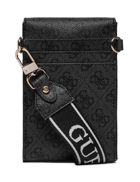 Bolso Para M Vil Guess Latona Negro Logo Para Mujer