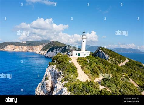 Lighthouse Of Cape Lefkada Lefkada Island Greece Stock Photo Alamy