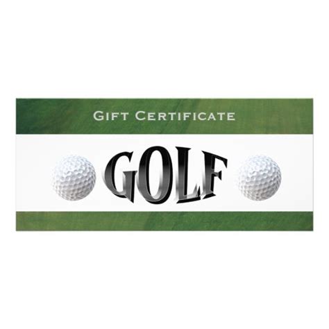 Golf Course Business Gift Certificate Rack Card Design | Zazzle