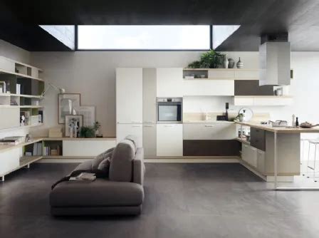 Cucina Moderna Mia Grigio Selce E Noce Garden Di Scavolini