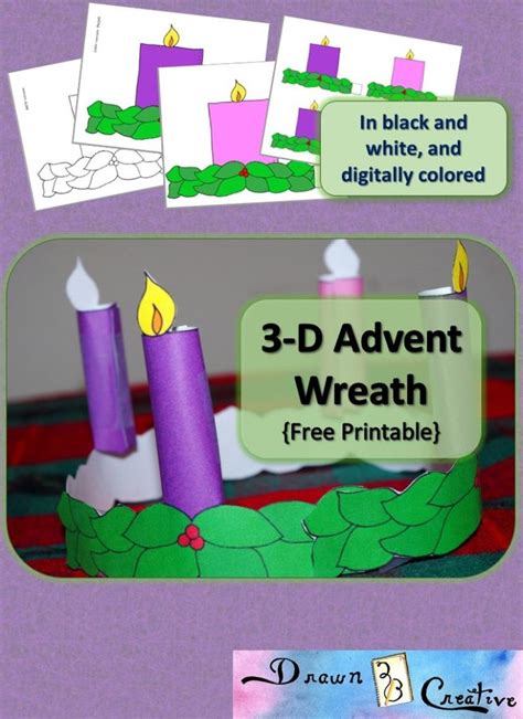 Advent Wreath Craft Template - Printable Calendars AT A GLANCE