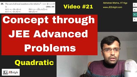 Iit Jee Advanced Quadratic Problem Abhishek Mishra