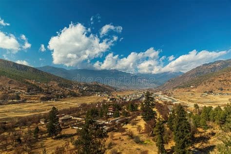 Beautiful Aerial View Of Paro Valley Bhutan Stock Photo Image Of