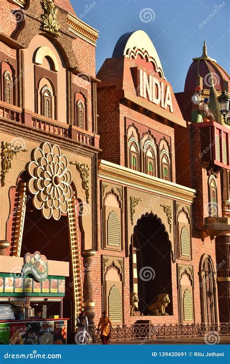 India Pavilion At Global Village In Dubai Uae Editorial Photo Image