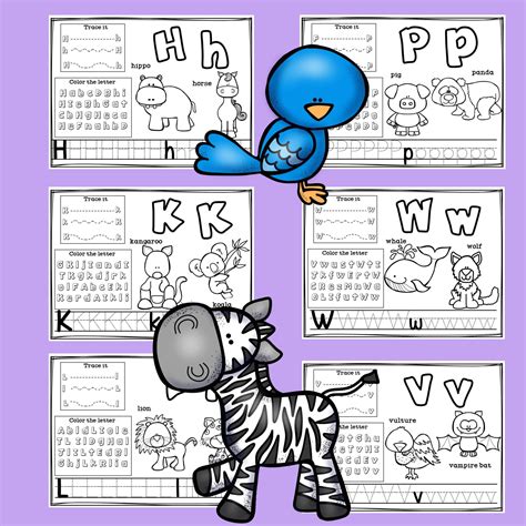 Alphabet Workbook: Worksheets A-Z Animal Theme | Made By Teachers