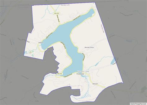 Map of Harveys Lake borough