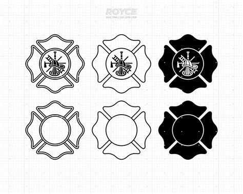 Firefighter Badge Svg, Fire Department Clipart, Badge Png, Fireman Dxf ...