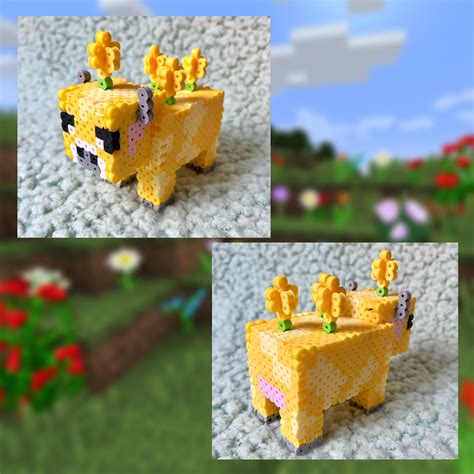 Minecraft Inspired 3D Perler Bead Figures large Animal Series Cow / Pig ...