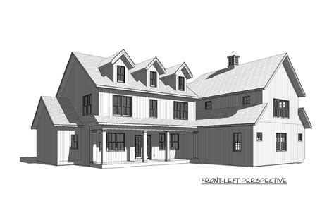 Country Style 4 Bedroom 2 Story Farmhouse With Upstairs Den And Bonus Room Floor Plan