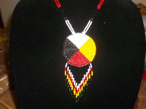 Medicine Wheel Necklace Native American Necklace By Deancouchie On Etsy Bead Work Native