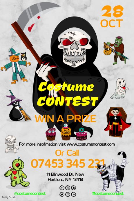 Halloween Costume Contest Flyer Template Postermywall