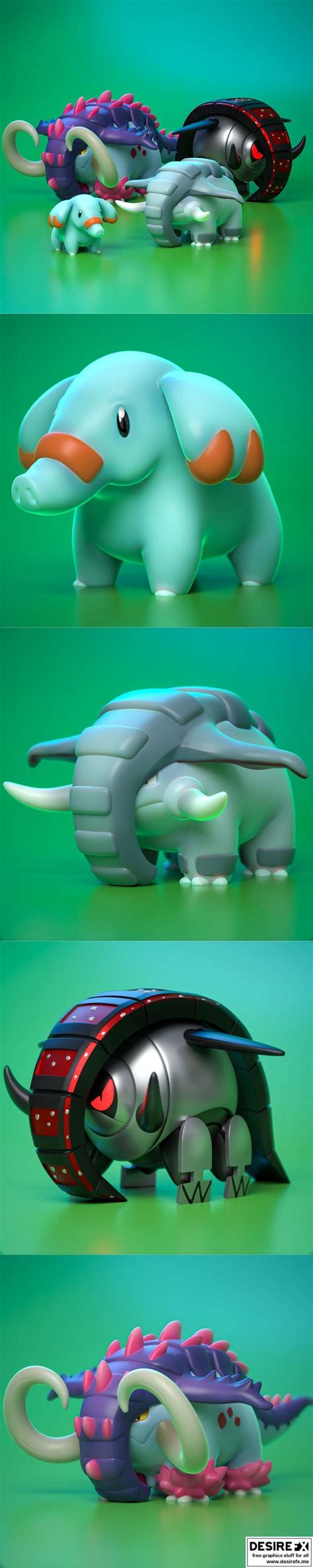 Desire FX 3d models | Phanpy Evolution – 3D Print Model STL