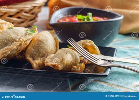 Mexican Beef Empanadas stock photo. Image of fried, chips - 157700312