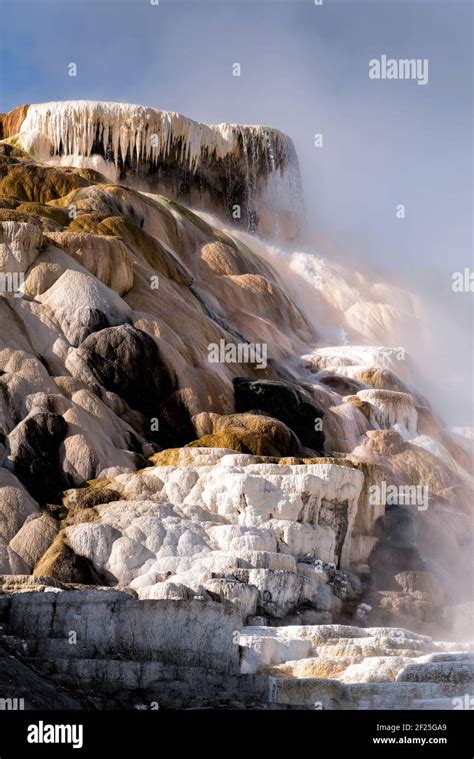 Mammoth Hot Springs Stock Photo Alamy