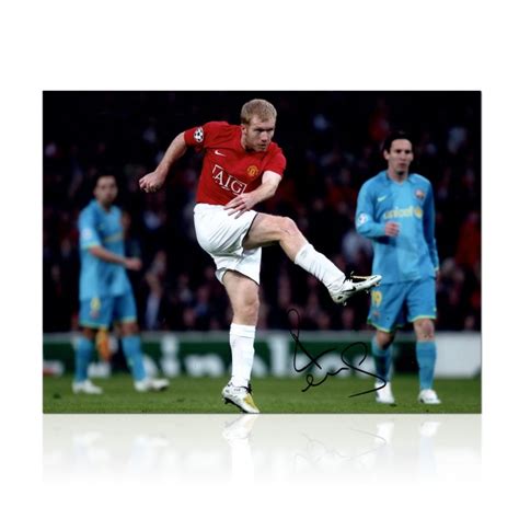 Paul Scholes Signed Man United Photo Exclusive Memorabilia