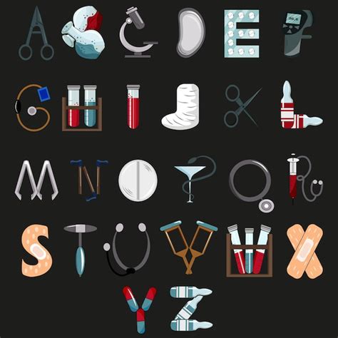 Premium Vector Design Of Letters From The Alphabet In The Form Of