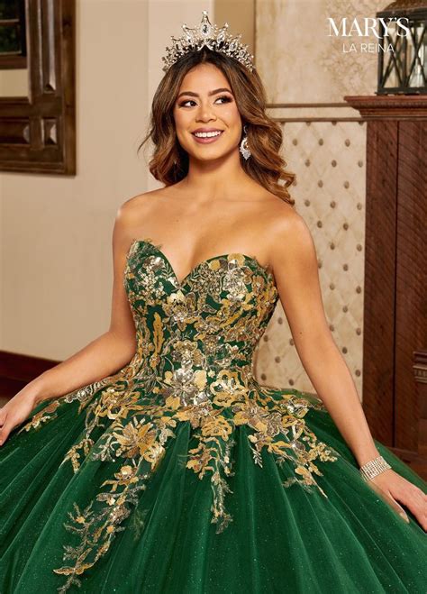 Sequin Strapless Quinceanera Dress By Mary S Bridal Mq