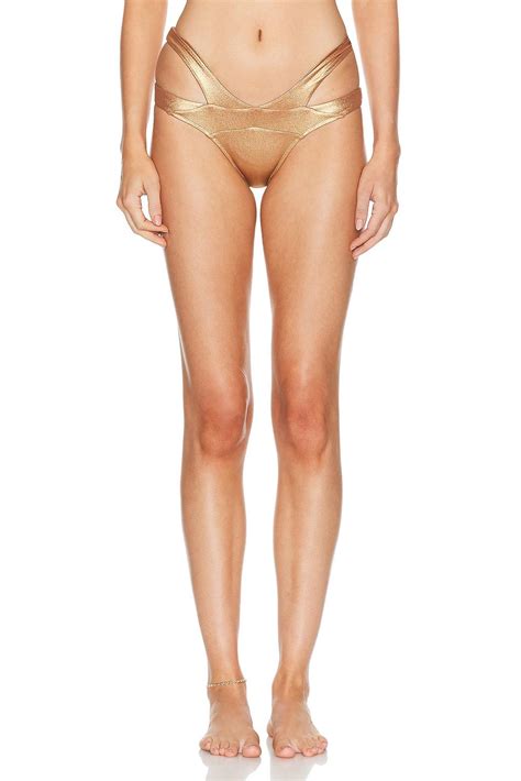 Agent Provocateur Mazzy Bikini Brief In Metallic Lyst