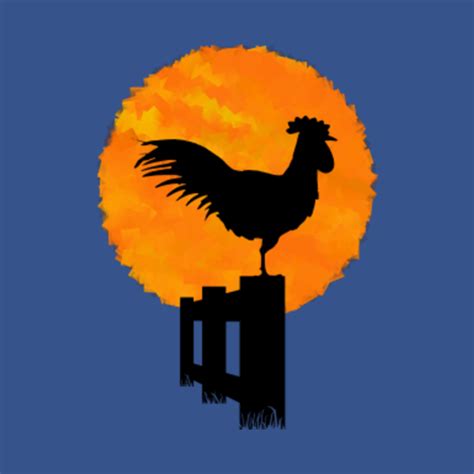 Rooster Sunrise - Rooster - T-Shirt | TeePublic