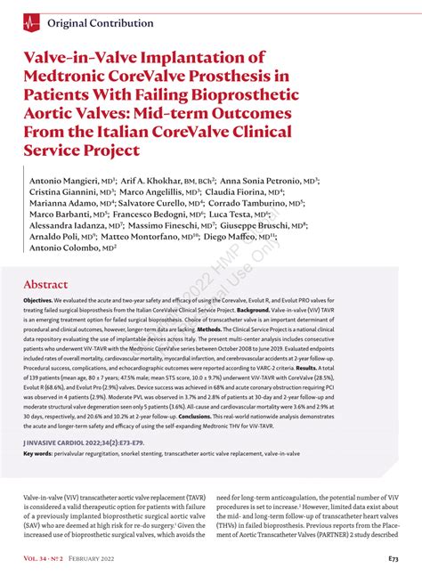 Pdf Valve In Valve Implantation Of Medtronic Corevalve Prosthesis In